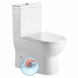 HAK JALTA Kombi-WC mit WC-Sitz Weiß