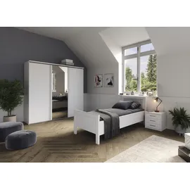 Priess Einzelbett »Arnsberg« Komforthöhe mit gepolstertem Kopfteil weiß