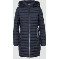 S.Oliver Lange Steppjacke mit Abnehmbarer Kapuze Navy 40