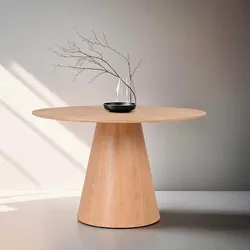 Esstisch Tisch Esszimmer in runder Form auf Säulengestell