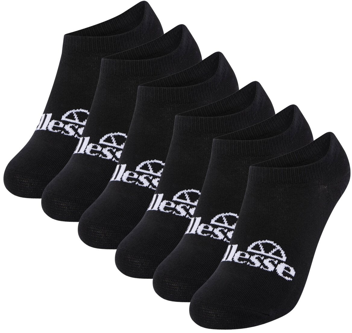 ellesse Unisex Sneaker Socken FRIMO, 6 Paar - No Show Socks, Sport, Logo Schwarz 40-43