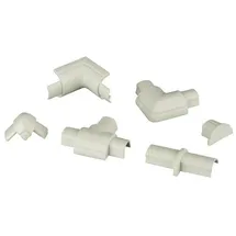 D-Line - Design Kabelkanal Zubehör-set 16x8mm Weiß, 13-teilig Leitungs- & Strebenkanäle