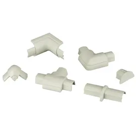 D-Line - Design Kabelkanal Zubehör-set 16x8mm Weiß, 13-teilig Leitungs- & Strebenkanäle