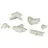 D-Line - Design Kabelkanal Zubehör-set 16x8mm Weiß, 13-teilig Leitungs- & Strebenkanäle