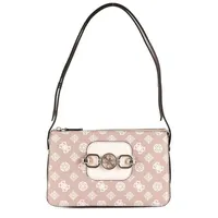 GUESS Schultertasche Hensely Logo Top Zip Shoulder Bag Blush Multi