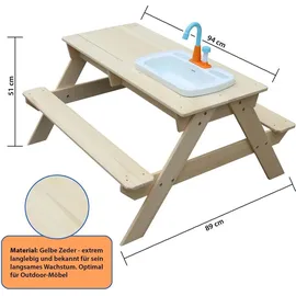 Coemo Kindersitzgruppe und Matschtisch Robin mit Waschbecken