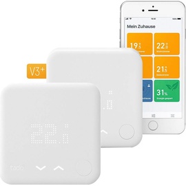 tado° tado Smart Thermostat Starter Kit V3+ kabelgebunden weiß, Bridge und 2x Thermostat