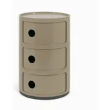 Kartell Componibili Container 3-fächer 0,0 x 0,0 x 0,0 cm Braun/Schwarz
