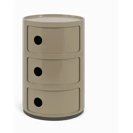 Kartell Componibili Container 3-fächer 0,0 x 0,0 x 0,0 cm Braun/Schwarz
