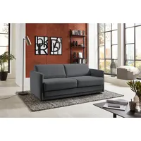 PLACES OF STYLE Schlafsofa »Limone«, für Dauerschläfer geeignet inklusive hochwertige Matratze, grau