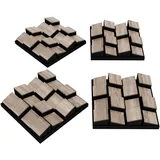 Schalldiffusor, Akustikpaneele, nahtloses Aussehen, 3D-Mosaik-Wand-Pazzle, DIY-Wanddekoration, Holz (HDF), dekorativer Diffusor, Farbe: [ZARINITY | Sonoma]