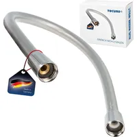 Tecuro PREMIUM Brauseschlauch 0,50 m, verdrehsicher, silberglatt, KTW/DVGW