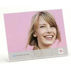 walther + design Kunstglas Portraitrahmen, transparent, 15 x 20 cm