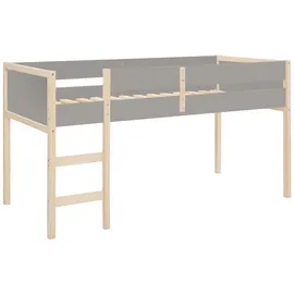 OTTO home Hochbett Janne 90 x 200 cm Kiefer grau