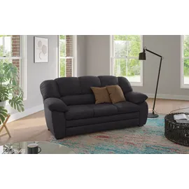 Cotta 2,5-Sitzer COTTA "Casino", schwarz (lava), B:191cm H:88cm T:92cm, 100% Polyester, Sofas, Polstergarnitur, auch als Set erhältlich