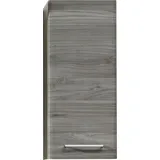 Saphir Hängeschrank SAPHIR "Quickset 916 Wand-Badschrank 30 cm breit mit 1 Tür, 2 Einlegeböden", grau (sangallo grau quer), B:30cm H:70cm T:20cm, Holzwerkstoff, Schränke, Hängeschrank, Badezimmer-Hängeschrank Sangallo Grau quer Nachbildung