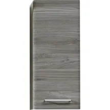 Saphir Hängeschrank SAPHIR "Quickset 916 Wand-Badschrank 30 cm breit mit 1 Tür, 2 Einlegeböden", grau (sangallo grau quer), B:30cm H:70cm T:20cm, Holzwerkstoff, Schränke, Hängeschrank, Badezimmer-Hängeschrank Sangallo Grau quer Nachbildung
