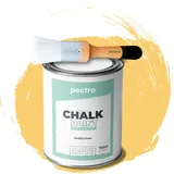 PECTRO PACK Kreidefarbe für möbel 750ml + Malerpinsel (Vanillecreme)