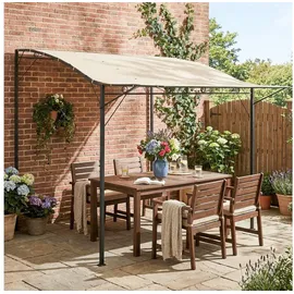 Outsunny Pergola Pavillon 3 x 2,5 m Cremeweiß
