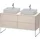 Duravit XSquare 140x54,8x77,8cm, 4 Ausz., stehend, Taupe