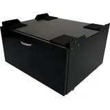 Mendler Waschmaschinenunterschrank HWC-E50, Sockel Podest Erhöhung Untergestell, Schublade 33x61x52cm schwarz