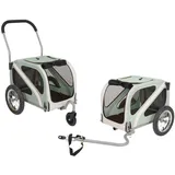 Point S Dog Mini 12 Fahrradanhänger Grün/Beige