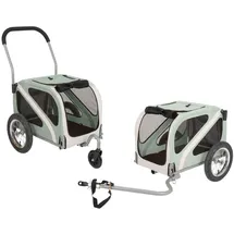 Point S Dog Mini 12 Fahrradanhänger Grün/Beige