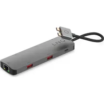 linq connects LQ48011 (USB-C, 7 Ports), Dockingstation + USB Hub, Silber