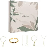 Heideman Schmuck-Adventskalender Summerbox Mailand silberfarben, Schmuckset mehrteilig Schmuck für Frauen - 5 Schmuckstücke goldfarben|silberfarben