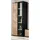 furn.design Vitrine Morgan 80 x 40 x 192 cm Schwarz
