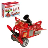 Magformers Fire Engine And Rescue Vehicle Set. Firefighters Magnetic Building Blocks Toy. Makes Over 50 Different Emergency Vehicles And Buildings. STEM Magnetic Tiles Toy For Children Aged Over 3.