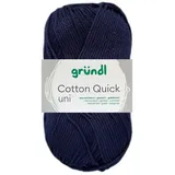 Gründl Wolle Cotton Quick 50 g uni dunkelblau Handarbeit - Gründl
