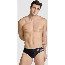 Badehose Slip Herren arena Kikko V Print - Black-white - 5