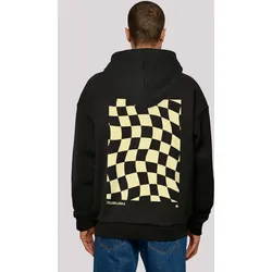 Kapuzenpullover F4NT4STIC "Wavy Schach Muster", Herren, Gr. XL, schwarz, Obermaterial: 100% Baumwolle, casual, oversize, Langarm, Pullover, Print