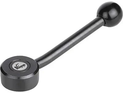 SPANNHEBEL FLACH GR.2 M10, A=127, FORM:15°, STAHL, KOMP:KUNSTSTOFF