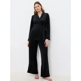 Triumph Morgenmantel Sensual Velour Robe Top schwarz L