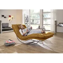 W.Schillig Relaxliege daily dreams Polyester 75 x 85 x 169 cm gelb mit Kissen