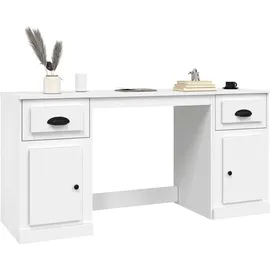 vidaXL Schreibtisch mit Stauraum Weiß