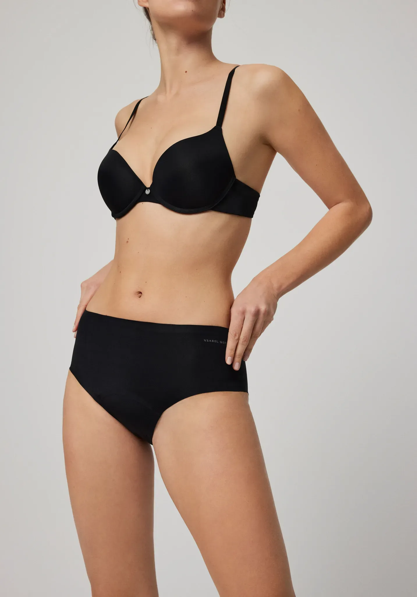 Inkontinenzslip YSABEL MORA, Damen, Gr. M, schwarz, Obermaterial: 75% Polyamid, 25% Elasthan, unifarben, Unterhosen, mit Laser Cut Technik für ein trockenes Gefühl