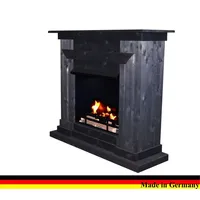 Bioethanol Gel Ethanol und Gelkamin Kamin Berlin Deluxe Schwarz incl.3 l Brenner