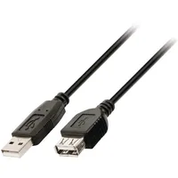 InLine USB 2.0 Verlängerung, Stecker / Buchse, Typ A, schwarz, 1m