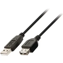 InLine USB 2.0 Verlängerung, Stecker / Buchse, Typ A, schwarz, 1m