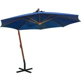 vidaXL Ampelschirm mit Mast 3,5 x 2,9 m Massivholz Tanne azurblau 313773