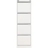 BISLEY Hängeregistraturschrank verkehrsweiß 4 Schubladen 41,3 x 62,2 x 132,1 cm