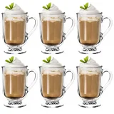 Kadax Kaffeegläser Set 6-tlg. 0,3 l