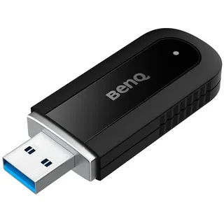 BenQ WD02AT - network adapter - USB 2.0 USB-A), Netzwerkadapter, Schwarz