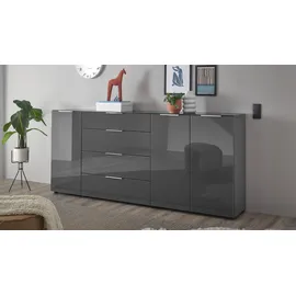 Die Möbelfundgrube Sideboard Santorin 226 x 99 x 40 cm Anthrazit / Grau