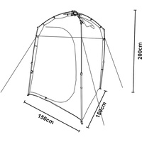 Pop-Up Duschzelt Ayas 150x150x200 cm Grün/Grau