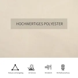 Outsunny Seitenwände für 3x4 m Pavillon 4 Stück Beige 3 x 4 m
