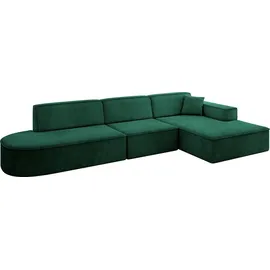 altdecor Ecksofa Ottomane Rechts IREA-L2-v4 327x165x77 cm Grün